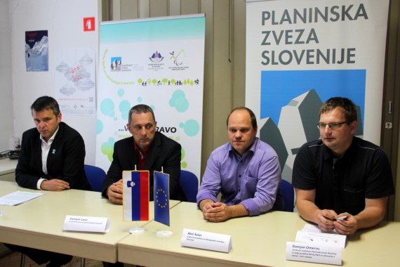 Mrežo NVO za rekreacijo v naravi - Vsi v naravo so predstavili Matej Planko, Damijan Lazar, Aleš Šolar in Damjan Omerzu.