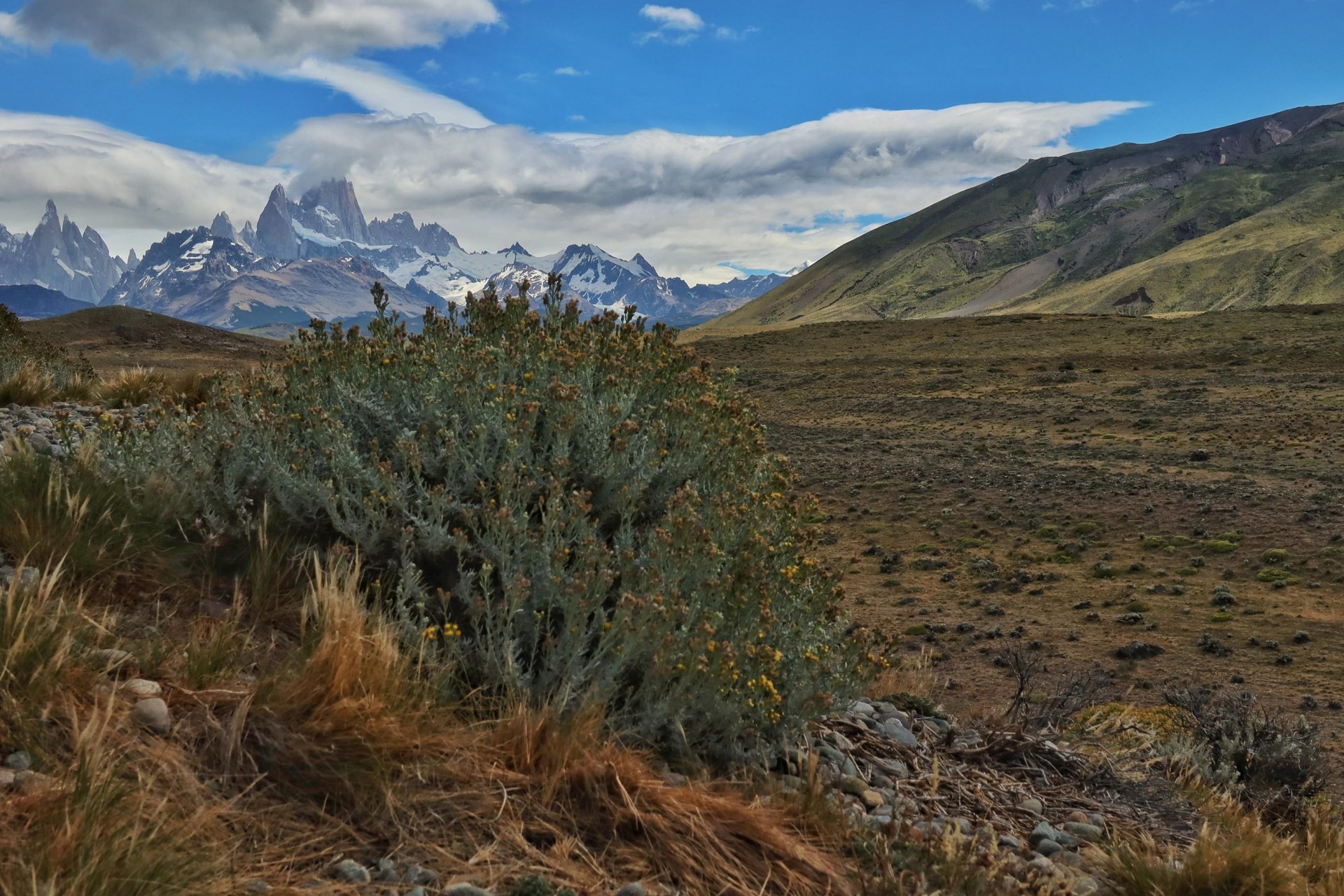 Prihod v El Chalten z razgledom na Fitz Roy in Cerro Torre